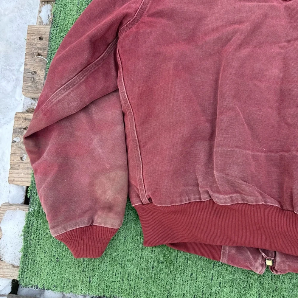 Carhartt Men's Vintage Brick Red Santa Fe Bomber Jacket Size XL